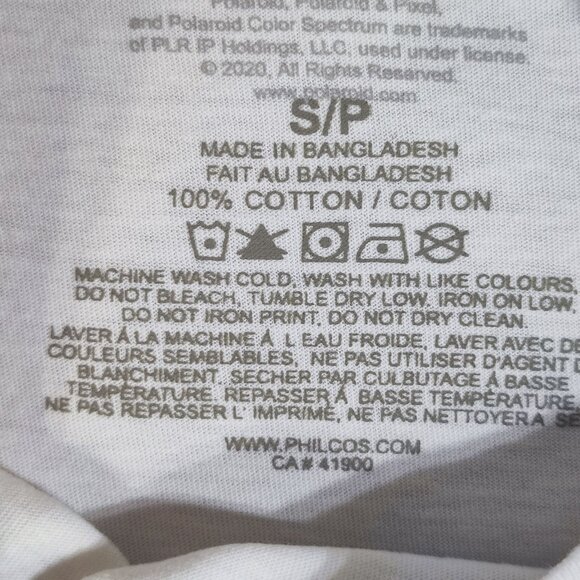 Polaroid T-shirt unisex size S white with graphic design - Picture 5 of 8